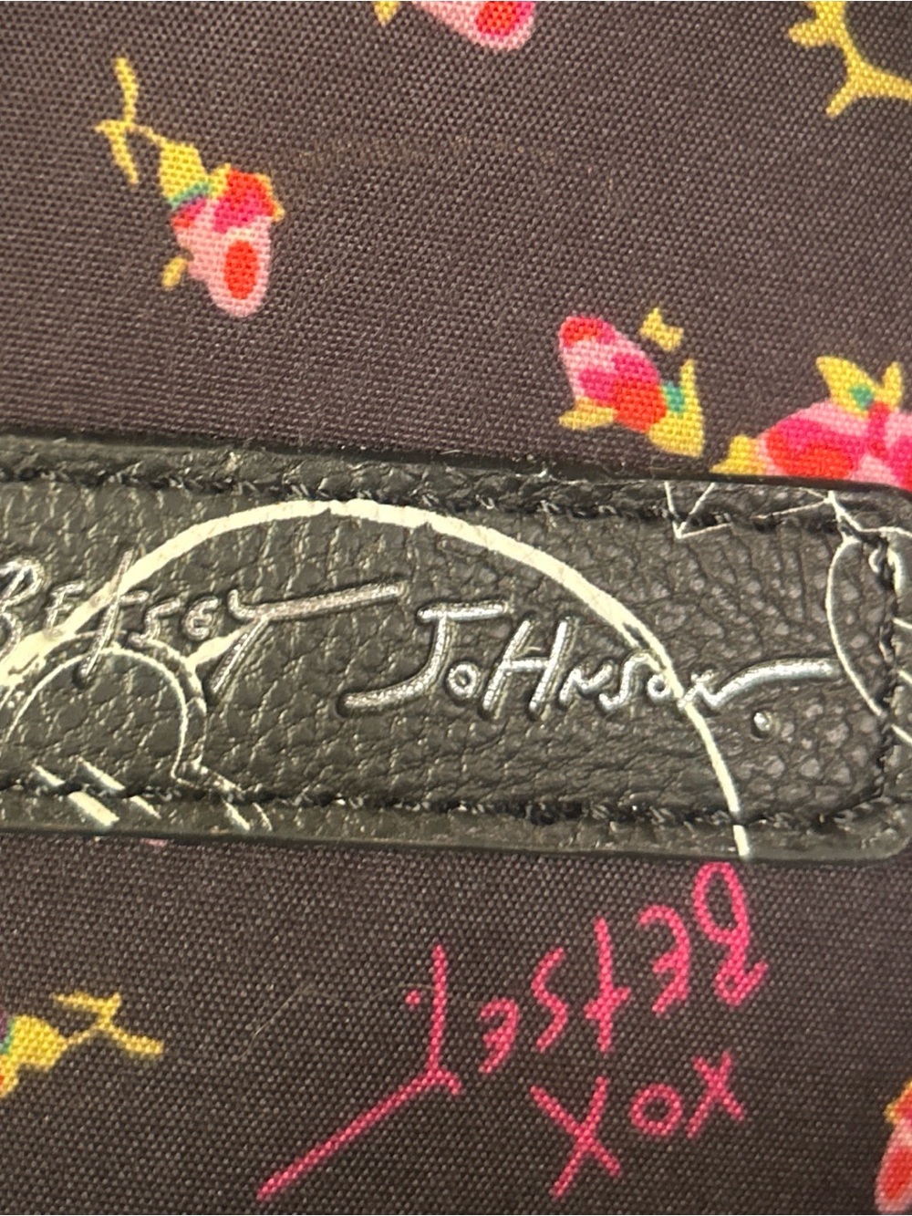 Betsey Johnson Bulldog skull tattoo print mini back pack. Damage on the handle - Picture 2 of 7